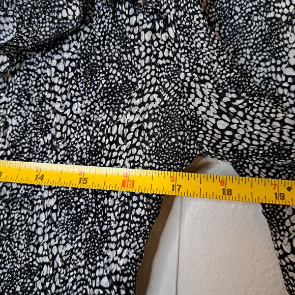 Alberto Makali Women Combo Top Sheer Size S Embellished Black White - Picture 3 of 10